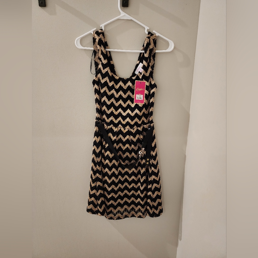 NWT Candie's Holiday dress black tie Medium